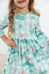 Shamrock Sweetheart 3/4 Sleeve Pocket Twirl Dress