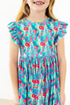 Lovely Llamas Flutter Sleeve Twirl Dress