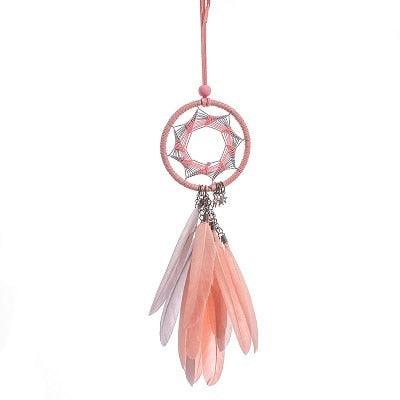 Mini 38cm Dream Catchers Hanging Room Decoration Indian Style Feathers Pendants Bag Key Chains Wind Chimes  Wall Decor Native American Handmade For Bedroom Car & Wall Hanging Decoration Ornaments Dream Catchers For Girls Boys Room
