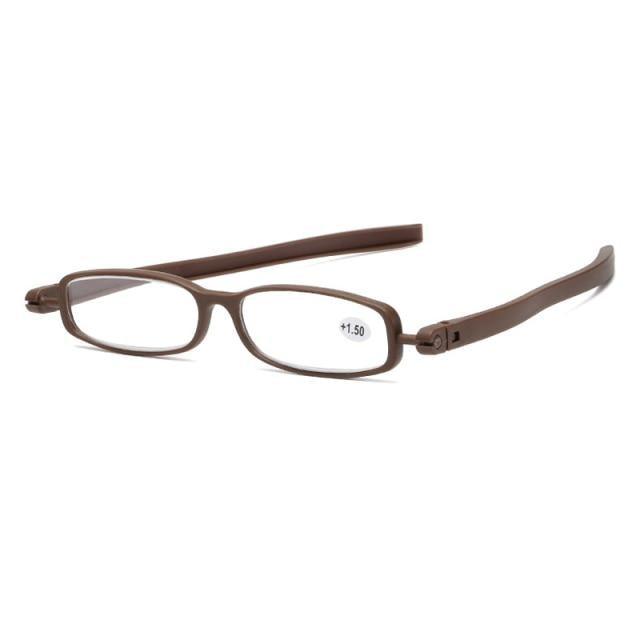 Mini Design Reading Glasses For Men Women Rotating Small Oval Presbyopia Eyewear Portable Unisex Reader Eyeglasses Mini Compact Slim Reading Glasses Lightweight Portable Readers