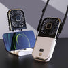 Mini Portable Outdoor Hand Fan Hanging Neck Fan USB Charging 3000mAh Battery Powered 180° Folding Wireless Table Air Cooling Fan 4 Adjustable Speed Portable Pocket Fan for Office Outdoor Travel