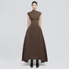 Minimalist Sleeveless Fitted Maxi Dress (MS382)