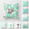 Mint Green Cushion Cover Pillowslip Home Supplies Decorative Fresh Mint Green Gray Watercolour Stripes Generic Solid Decorative Bedroom Pillow Cases Covers Pillow Case Simple Living Room