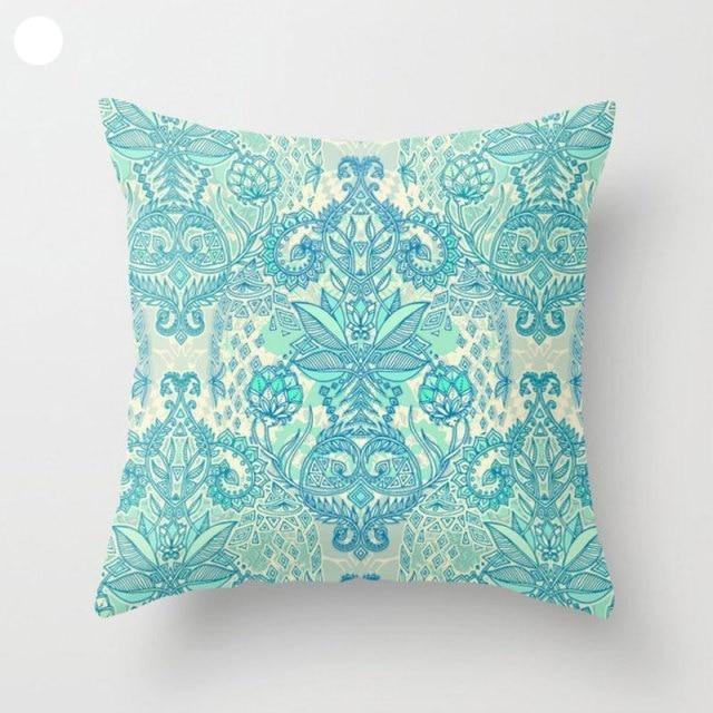Mint Green Cushion Cover Pillowslip Home Supplies Decorative Fresh Mint Green Gray Watercolour Stripes Generic Solid Decorative Bedroom Pillow Cases Covers Pillow Case Simple Living Room