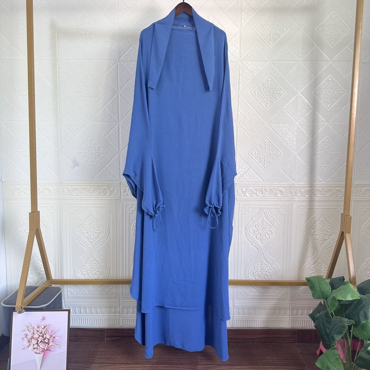 Solid Color Jilbab with Pockets (MJ016)