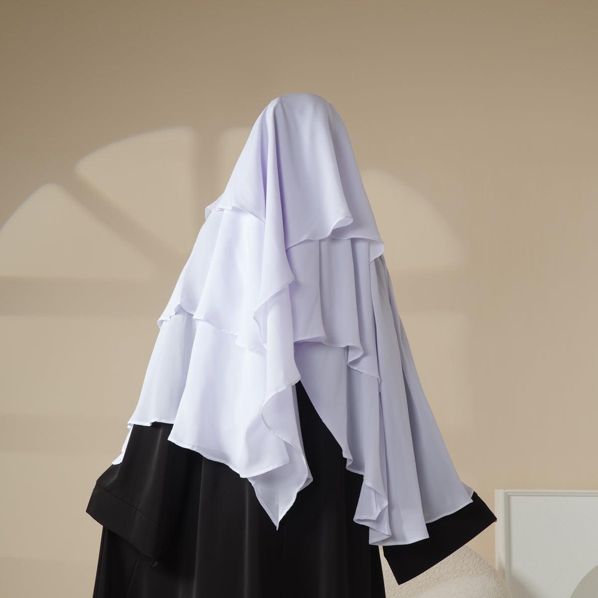 Three Layered Chiffon Khimar (MK002)