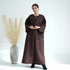 Winter Jacquard Pocket Abaya(MOA025)