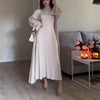High Neck Casual Slim Shawl Abaya 2-Piece Set (MOA091)