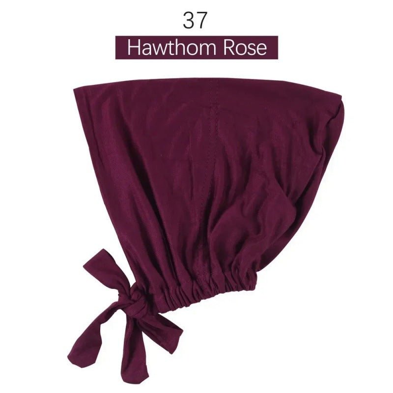 Stretch Cotton Tie-Back Under Cap | Adjustable Hijab Bonnet(MH200)