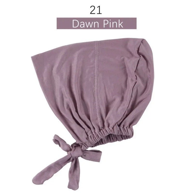 Stretch Cotton Tie-Back Under Cap | Adjustable Hijab Bonnet(MH200)