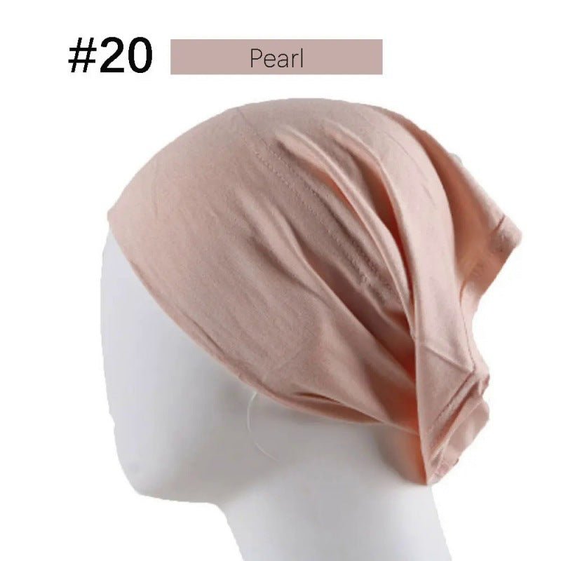 Mercerized Cotton Under Cap Hijab | Stretchy Tube Bonnet(MH198)