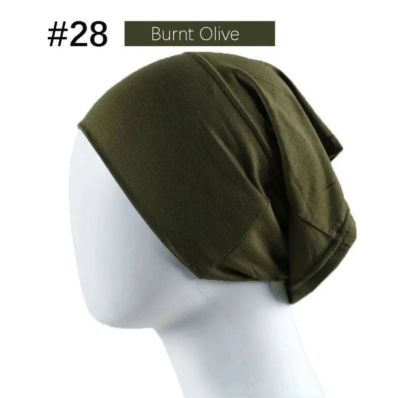 Mercerized Cotton Under Cap Hijab | Stretchy Tube Bonnet(MH198)