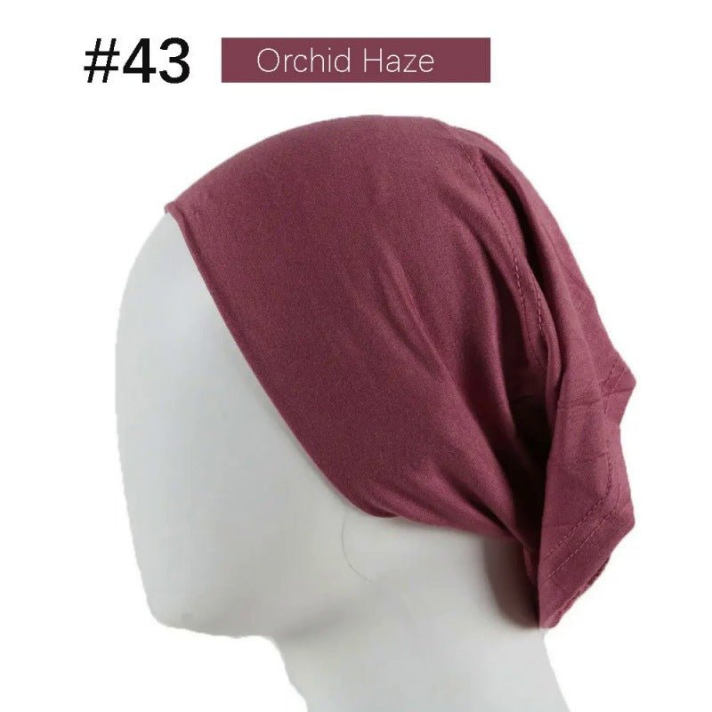 Mercerized Cotton Under Cap Hijab | Stretchy Tube Bonnet(MH198)