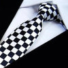 Modern Black And White Men Necktie Casual Business Meeting Formal Polyester Skinny Slim Necktie