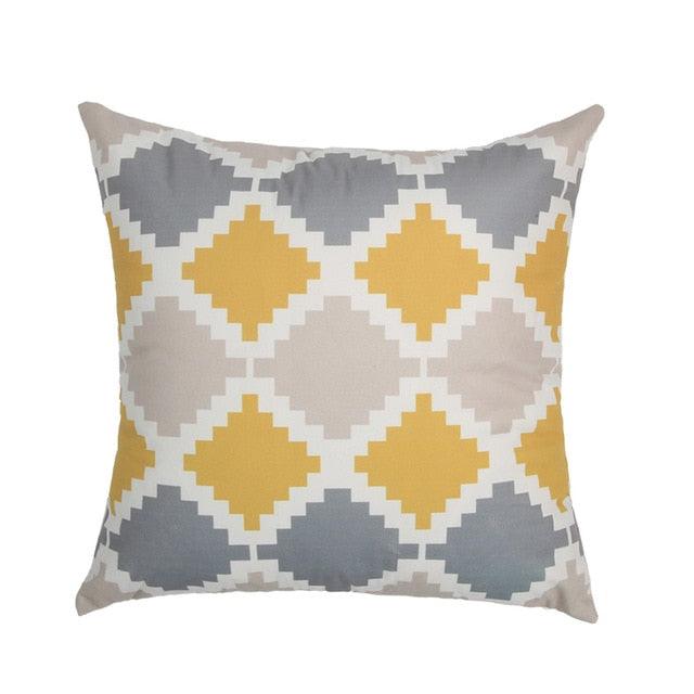 Modern Geometric Decorative Geometric Pillow Cushion Cases Outdoor Square Yellow Decorative Pillow Covers For Couch Bedroom Pillow Cases Cushion Covers