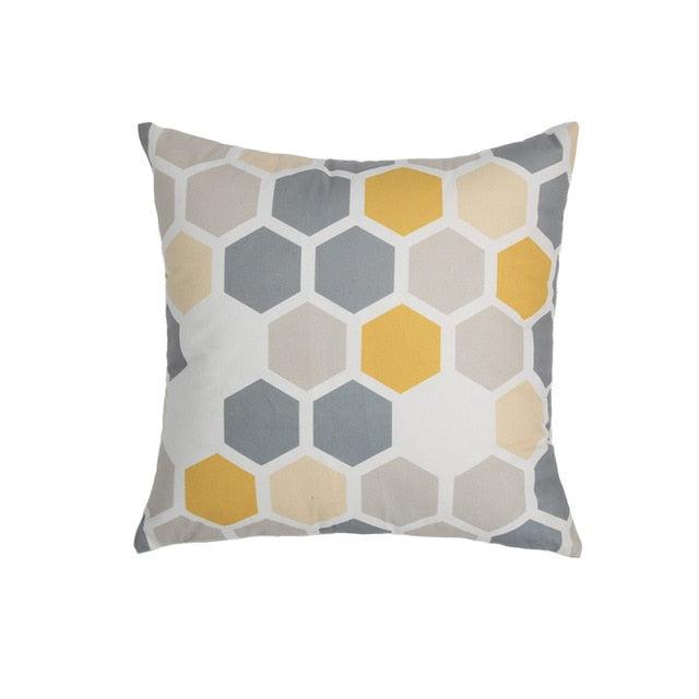 Modern Geometric Decorative Geometric Pillow Cushion Cases Outdoor Square Yellow Decorative Pillow Covers For Couch Bedroom Pillow Cases Cushion Covers