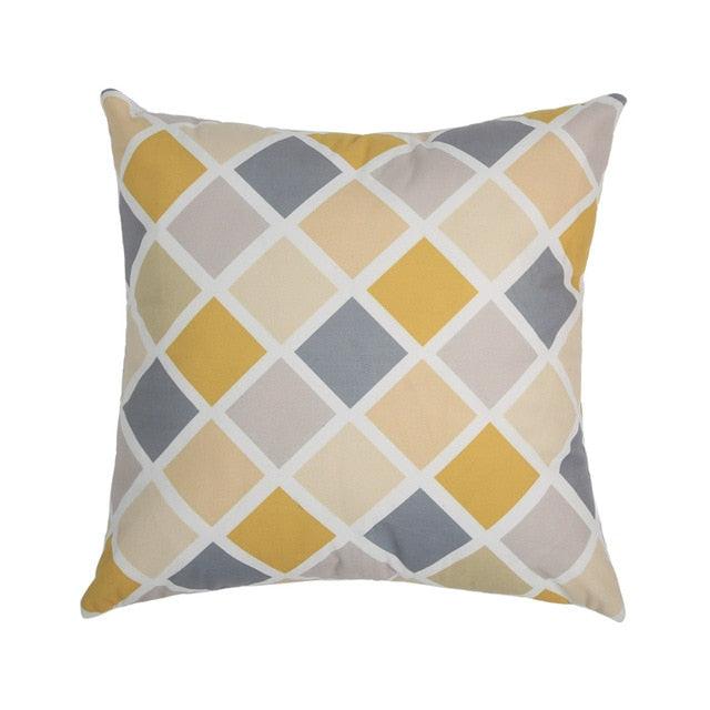 Modern Geometric Decorative Geometric Pillow Cushion Cases Outdoor Square Yellow Decorative Pillow Covers For Couch Bedroom Pillow Cases Cushion Covers