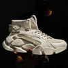 Modern High Top Beige Men's Sneakers Chunky Men Shoes Fashion Casual Breathable Men's Height Increasing Casual Outdoor High Quality Sport Sneakers
