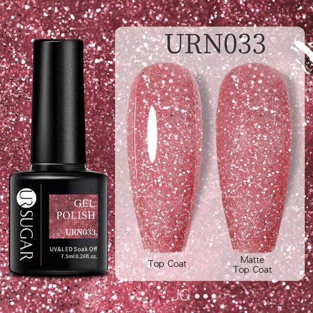 Modern Luxury Autumn Winter Womens Gel Polish Glossy Matte Diamond Effect Long Lasting Nail Art Sequins Design