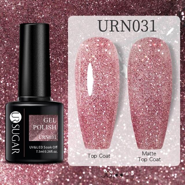 Modern Luxury Autumn Winter Womens Gel Polish Glossy Matte Diamond Effect Long Lasting Nail Art Sequins Design