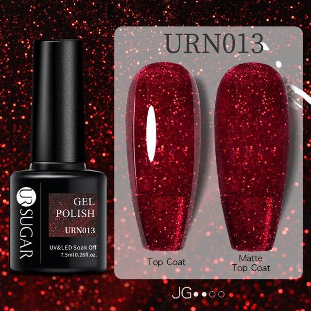 Modern Luxury Autumn Winter Womens Gel Polish Glossy Matte Diamond Effect Long Lasting Nail Art Sequins Design