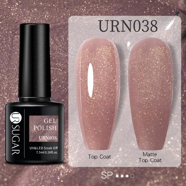 Modern Luxury Autumn Winter Womens Gel Polish Glossy Matte Diamond Effect Long Lasting Nail Art Sequins Design