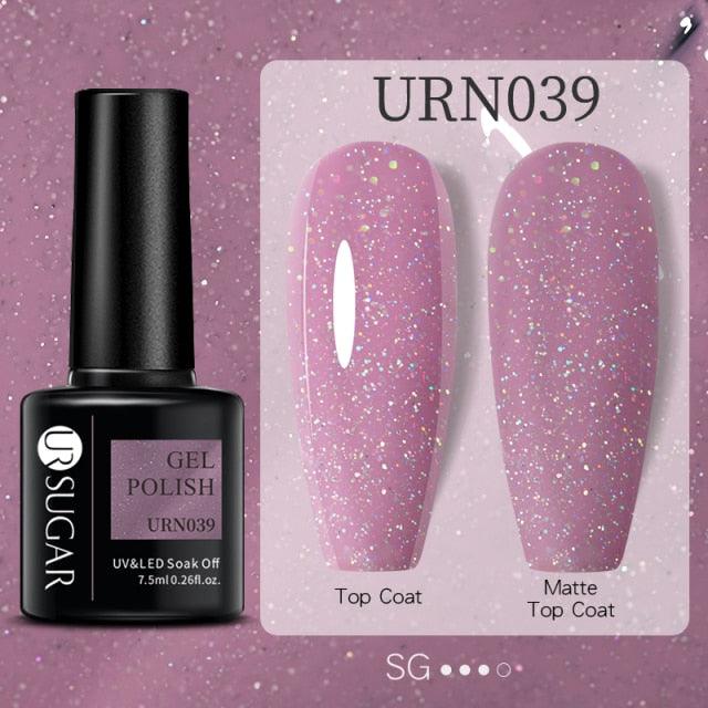 Modern Luxury Autumn Winter Womens Gel Polish Glossy Matte Diamond Effect Long Lasting Nail Art Sequins Design