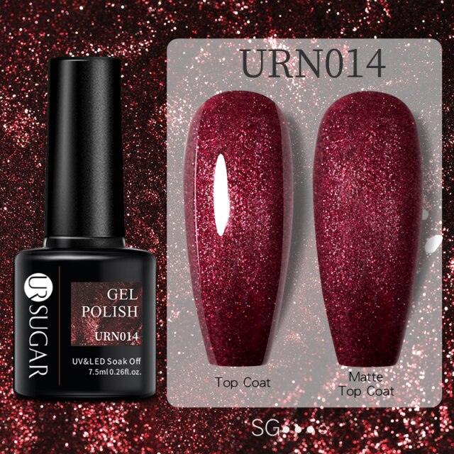 Modern Luxury Autumn Winter Womens Gel Polish Glossy Matte Diamond Effect Long Lasting Nail Art Sequins Design