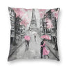 Modern Pillow Cover Oil Painting Paris European City Landscape France Eiffel Tower Home Decor Wall Hanging For Living Room Bedroom