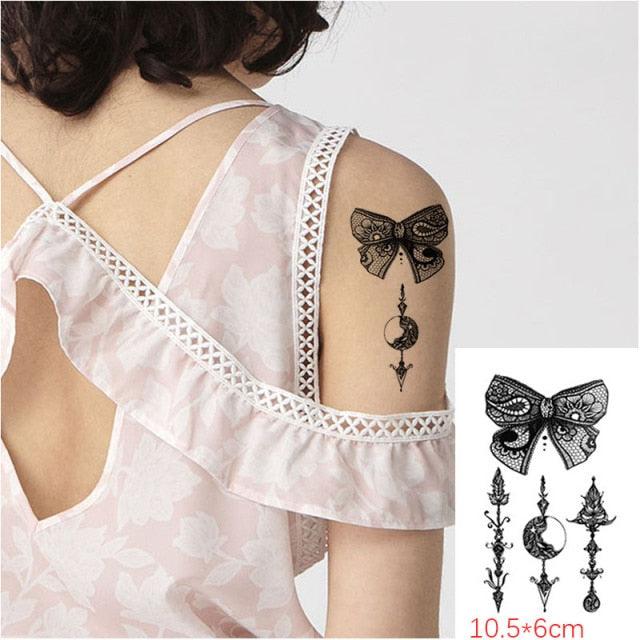 Modern Small Tattoo Sun Moon Heart Waterproof Temporary Tattoos High Quality Design For Womens
