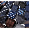 Modern Style Black Brown Wedding Neck Ties For Men Stylish Stripe Design Wedding And Casual Suit Neckties For Men