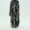 Modest Islamic Fashion Artistic Floral Geometric Designs Elegant Printed Cardigan Abaya (MOA154)