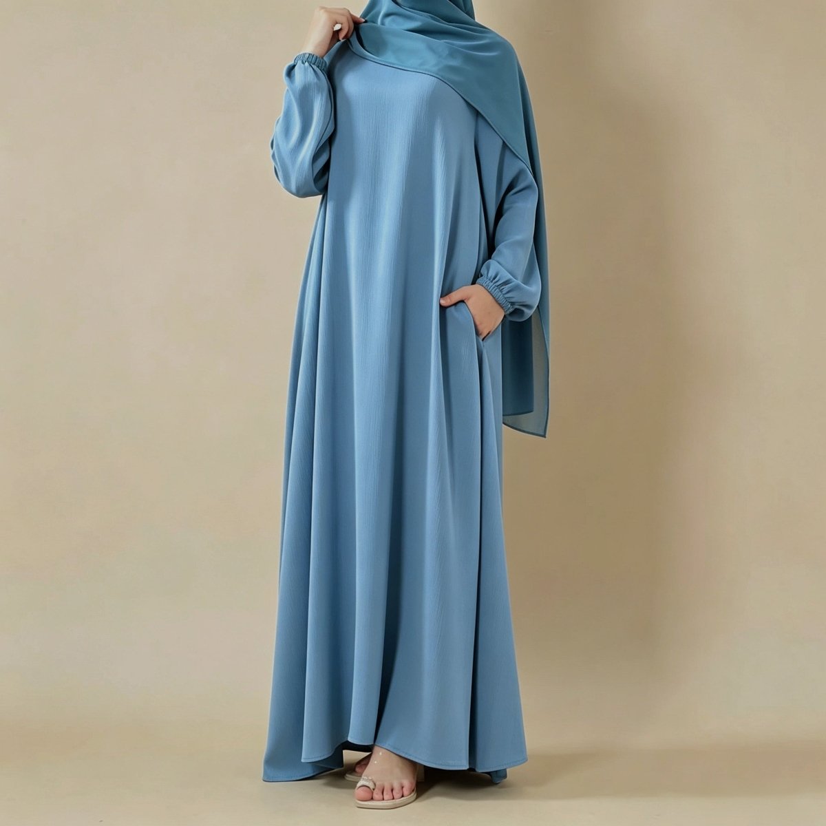 Modest Luxury Premium Nida Abaya | Zoom Umbrella Cut Summer Abaya (MA233)