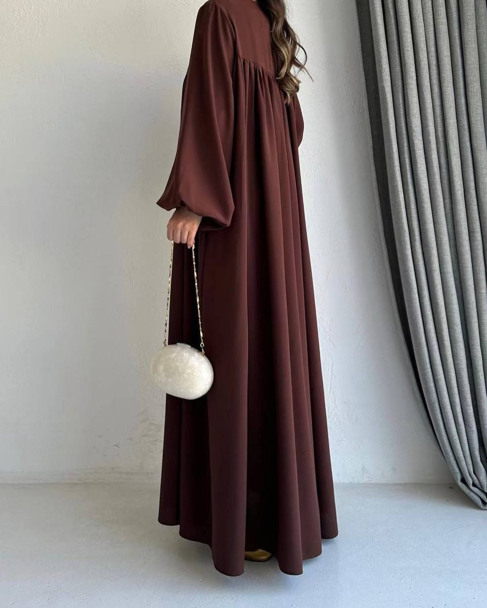 Modest Swinging sleeve Button-down Muslim Abaya (MA174)