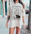 Moon Tarot Card Celestial Cosmic Moon Symbols Mystic Design Artwork Print Collection Comfort Colors Tee