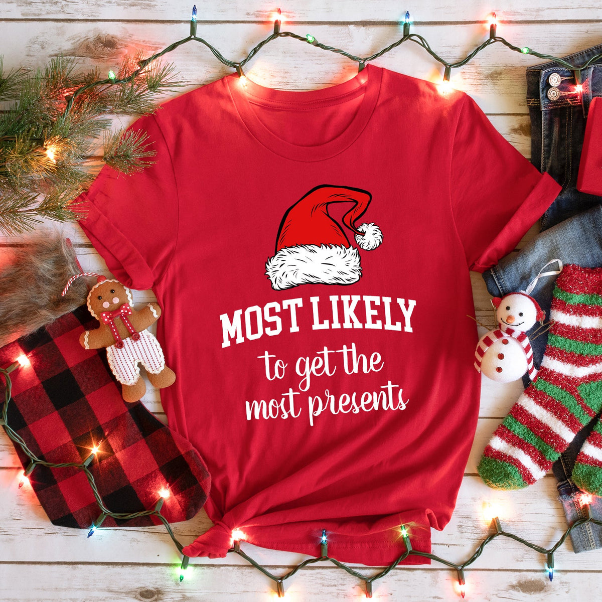 Most Likely To Christmas Family Holiday Memories And Cozy Gatherings Comfort Colors Tee