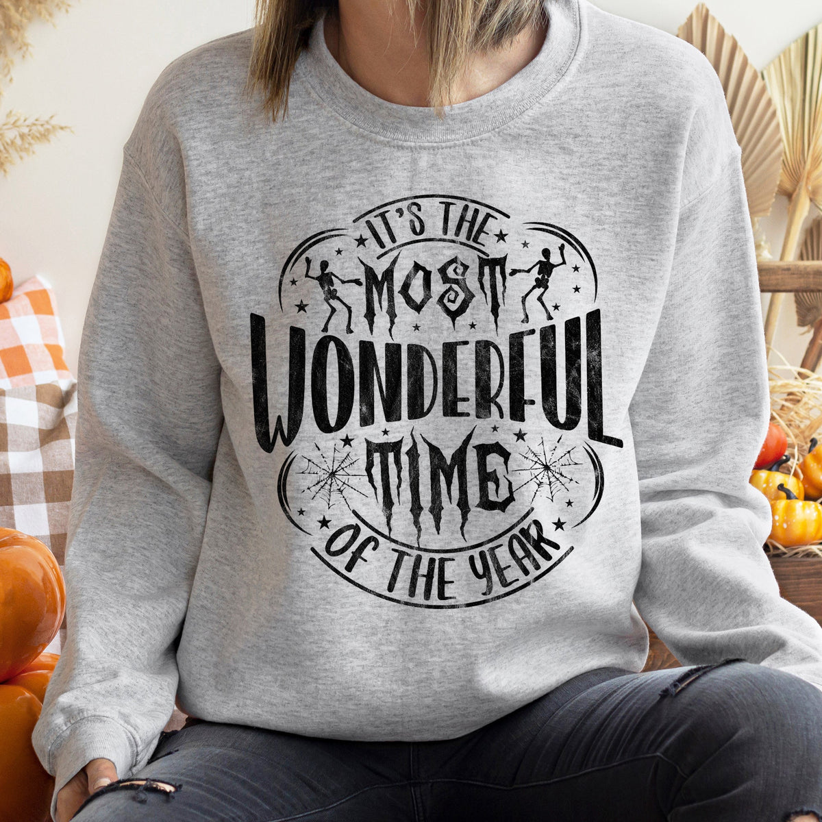 Most Wonderful Time Halloween Festive Edition Premium Cozy Classic Autumn Comfort Sweatshirt