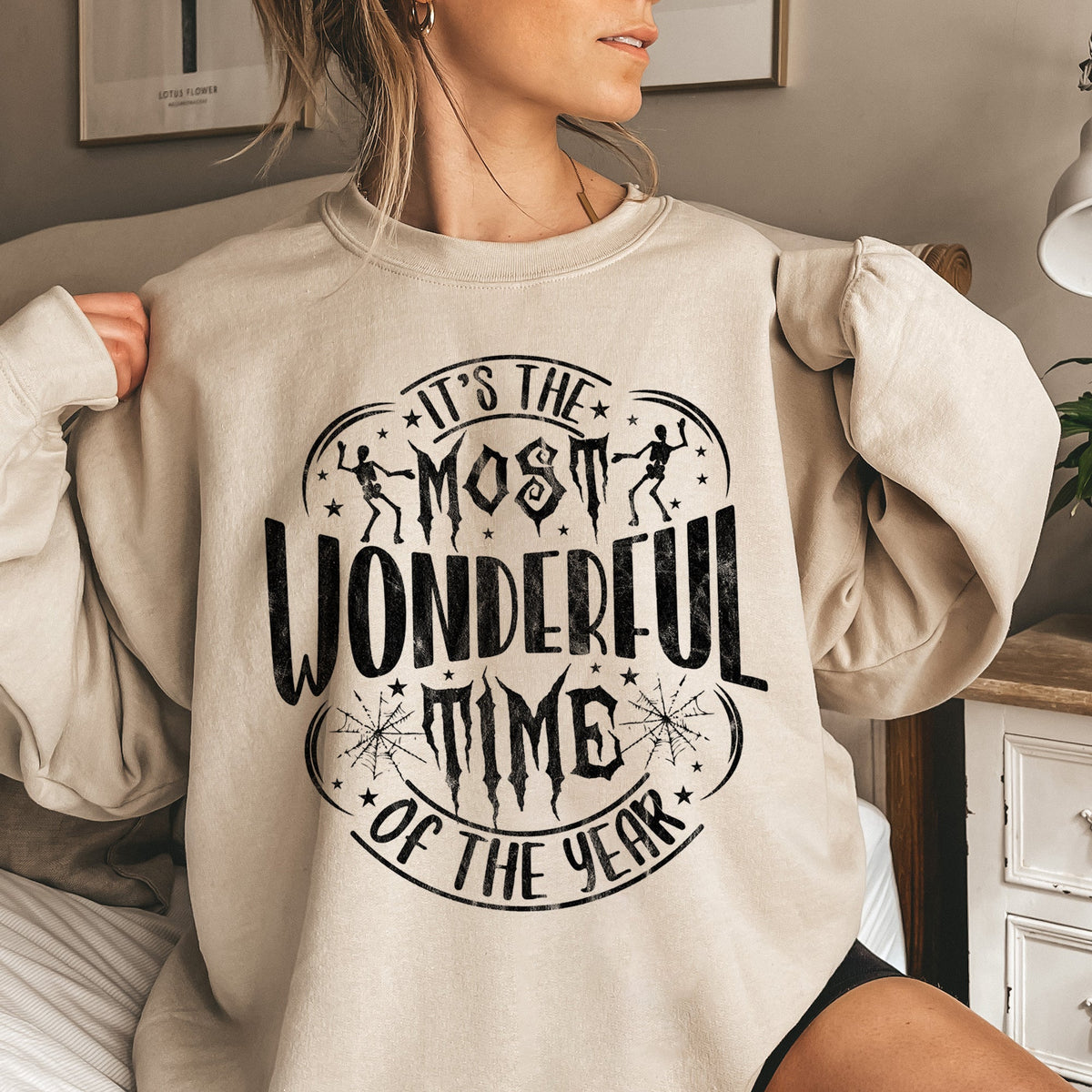 Most Wonderful Time Halloween Festive Edition Premium Cozy Classic Autumn Comfort Sweatshirt