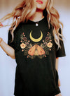 Moth Flowers And The Moon Celestial Comfort Colors Tee