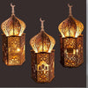 MR023 Eid Mubarak LED Wooden Lantern Ramadan Decoration