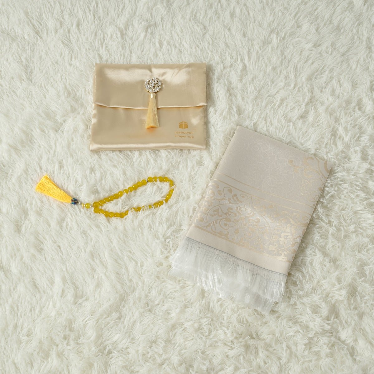 New Luxury Prayer Mat and Tasbeeh Set (MR056)