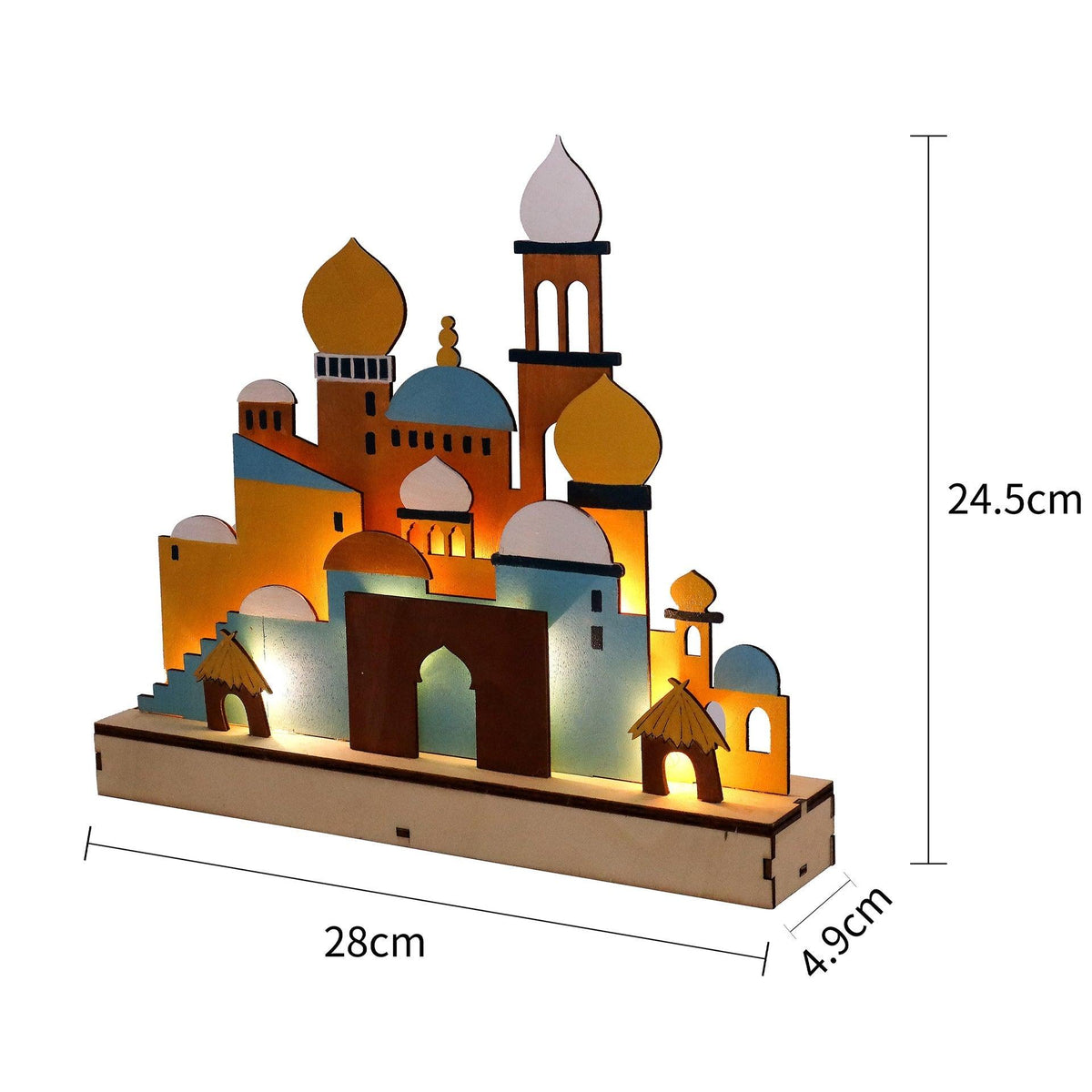 MR059 Wooden LED MASJID Shape Atmosphere Light