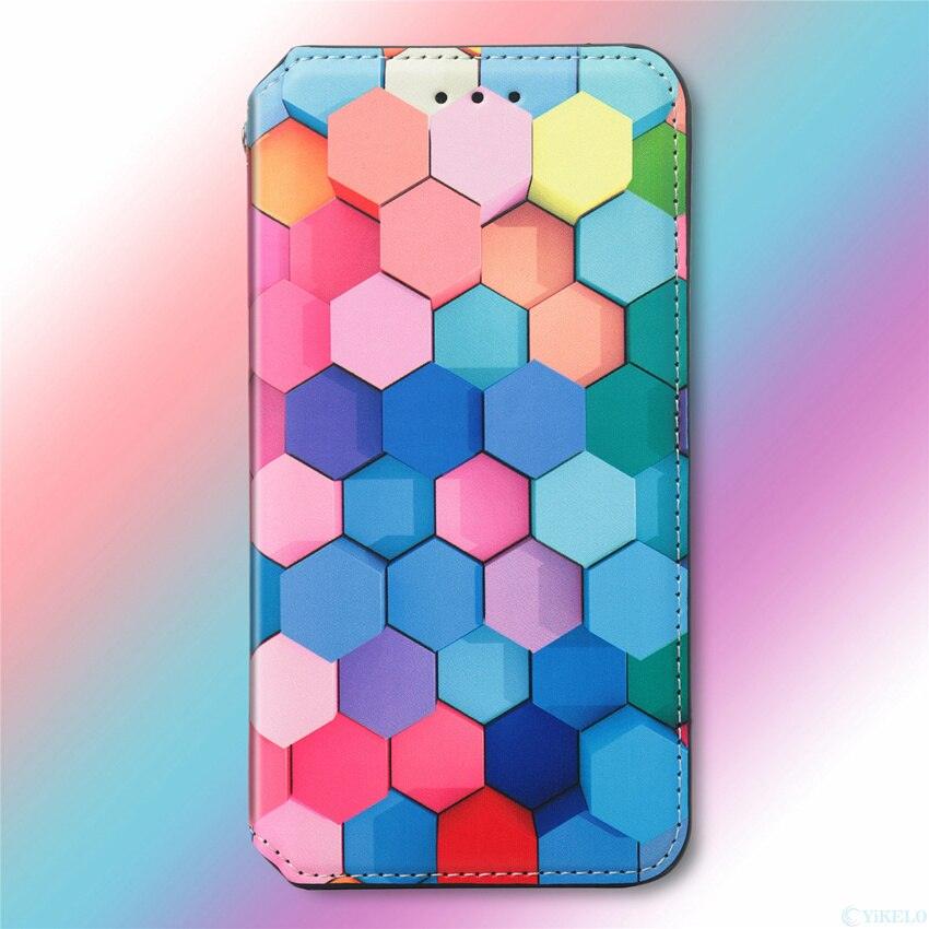 Multicolored Phone Case For iPhone 13 12 11 Pro Mini Cover Wallet Card Slot Flip Magnetic Leather PU Leather Flip Wallet Cover with Card Slots Case Cover