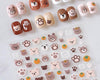 Nail Glue Stickers Stars Moon Cartoon Rabbit Panda Flower Nail Decoration Decals Nail Sticker Nail Art Decorations Design Decoration Acrylic Nail Supplies Designer Nail Decorations for Women Girls Kids 3D Nail Art Stickers Decals