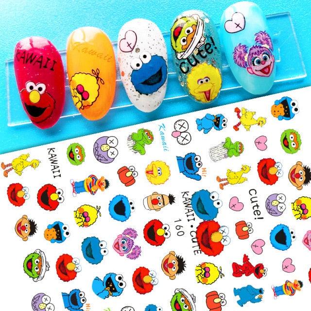 Nail Stickers Cute Rabbit Nail Art Decorations No Face Man Nail Sliders For Manicure Women Kids Girls Manicure Decoration Nail Art Supplies 3D Self-Adhesive Nail Decals Designer Nail Stickers for Acrylic Nails