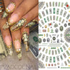 Nails Sticker Money Dollar Wealthy Rich Style Nail Art Stickers Decals Manicure Tip Decal Self Adhesive Acrylic Tips Tool Acrylic Engraved Nail Sticker Nail Art Decoration Self-Adhesive Nail Art Decoration French Black and White Lace Retro Flower