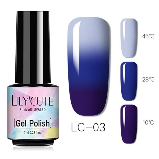 New 2022Fashion  Womens 3-layers Color Changing Gel Nail Polish Long Lasting UV Chameleon Popular Colorful Design For Womens and Girls