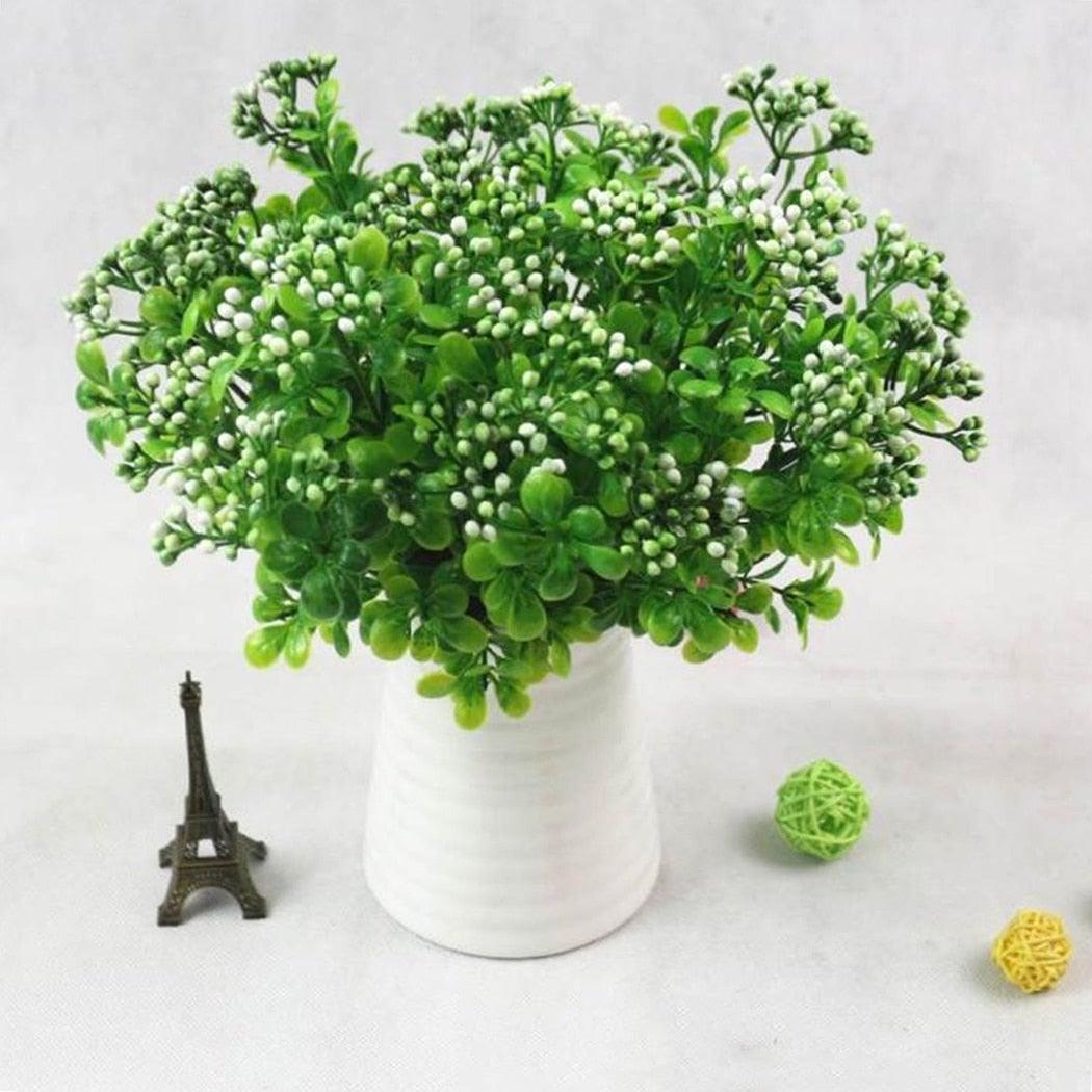 New Artificial Shrubs Boston Fern Grass Fake Green Bushes Indoor Outdoor UV Resistant Indoor Outside For Home Garden Porch Window Décor