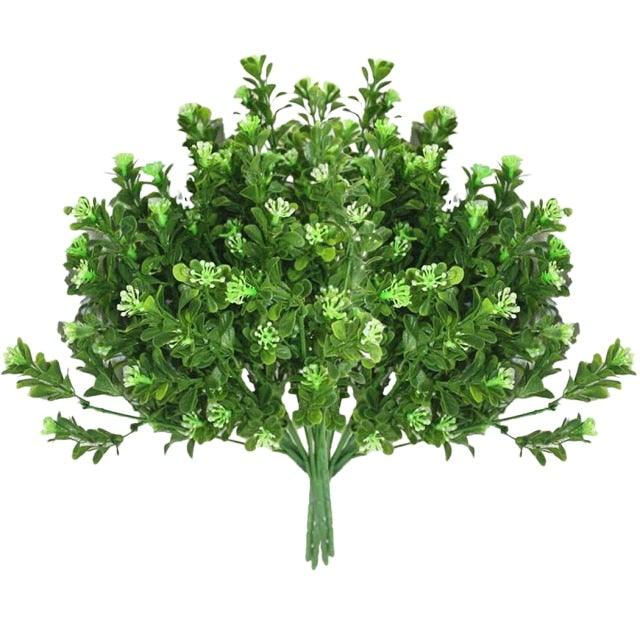 New Artificial Shrubs Boston Fern Grass Fake Green Bushes Indoor Outdoor UV Resistant Indoor Outside For Home Garden Porch Window Décor