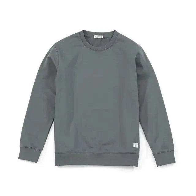 New Autumn  Winter Sweatshirt Men Casual Minimalist Sweatshirt O-Neck For Men Solid Color Ladies Long Sleeve Casual Pullover Clothes Sweatshirt